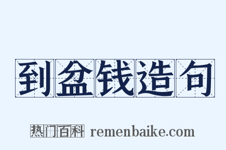 到盆钱造句是什么意思的图片